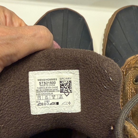 Sperry Men's Dark Blue and Brown Low Duck Lace-up Waterproof Boots Size 11.5 - Picture 8 of 8